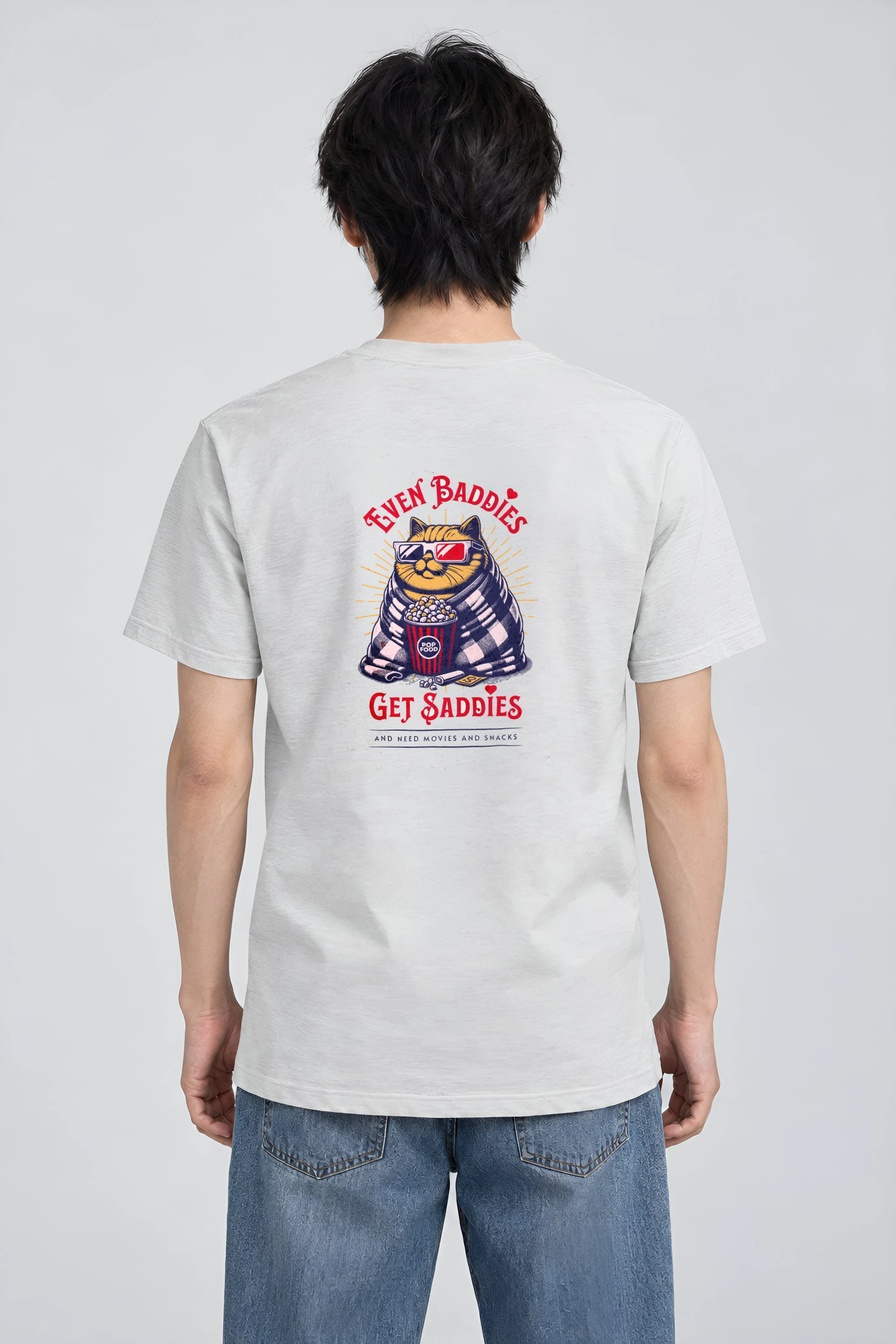 "Even Baddies Get Saddies" Heavyweight Unisex Crewneck T-shirt