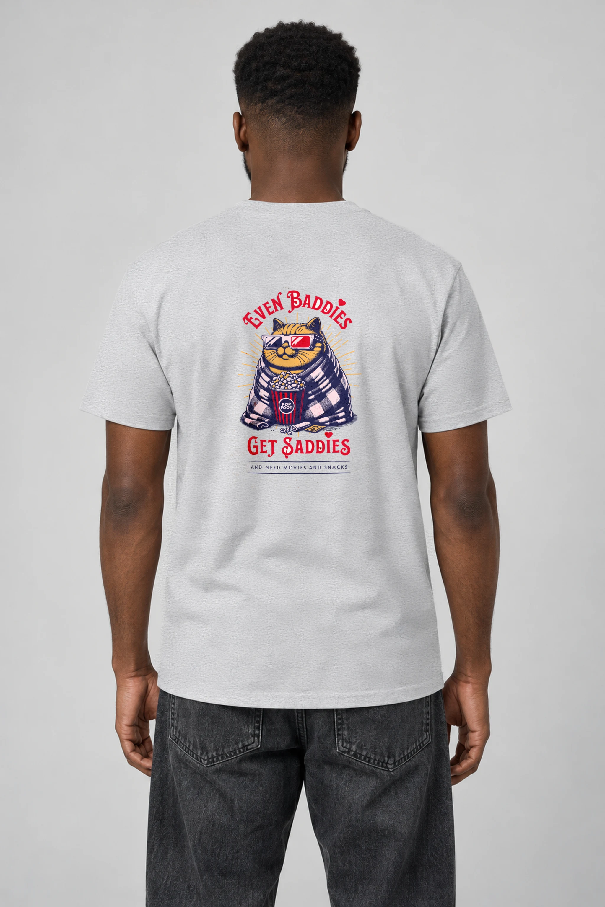 "Even Baddies Get Saddies" Heavyweight Unisex Crewneck T-shirt