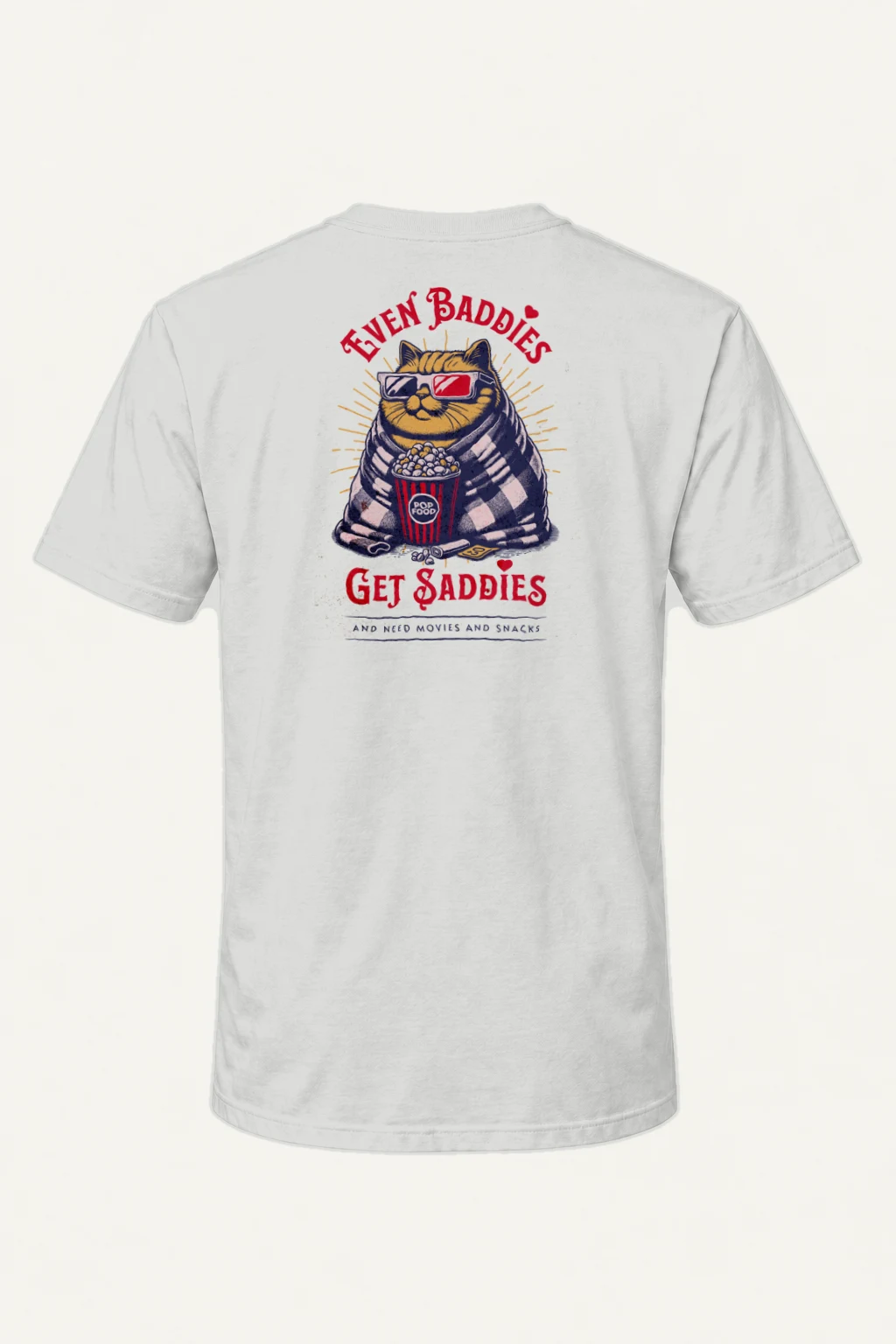 "Even Baddies Get Saddies" Heavyweight Unisex Crewneck T-shirt | Gildan 5000