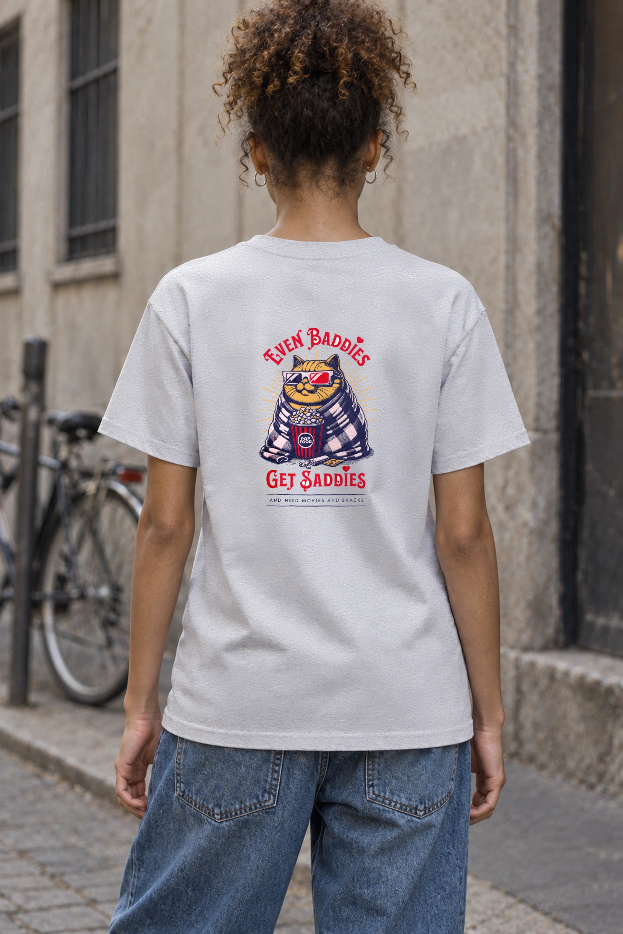 "Even Baddies Get Saddies" Heavyweight Unisex Crewneck T-shirt
