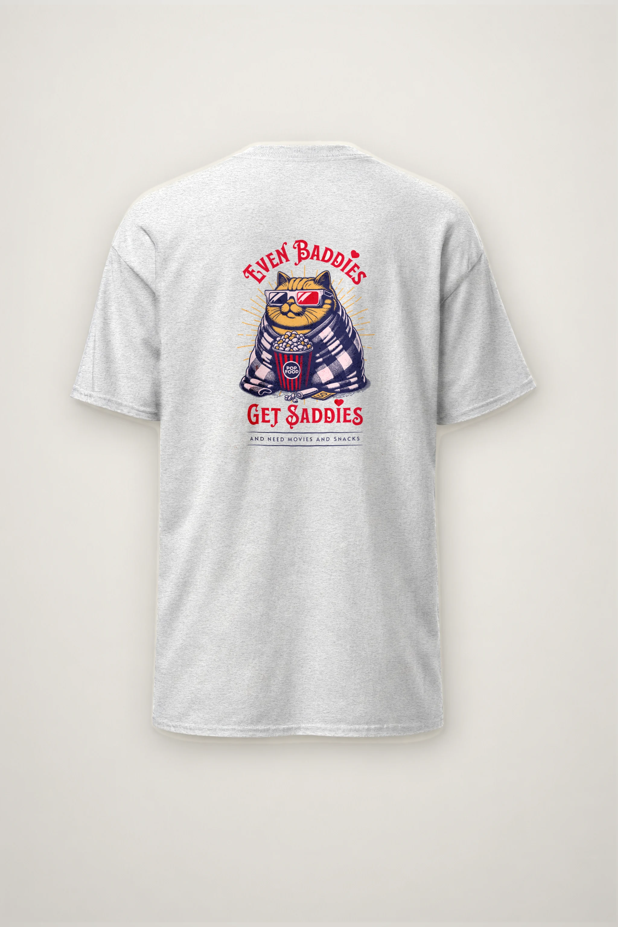 "Even Baddies Get Saddies" Heavyweight Unisex Crewneck T-shirt