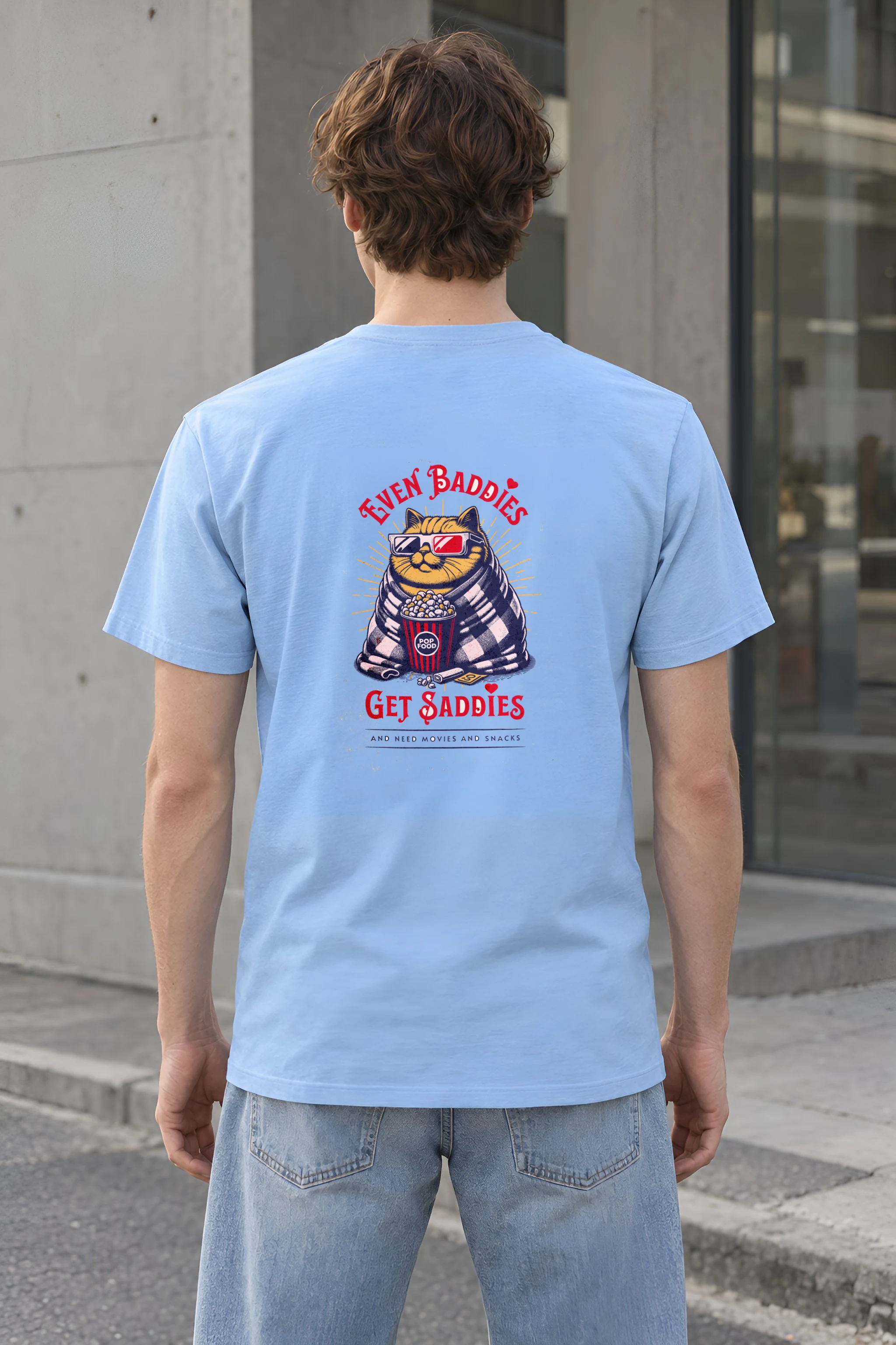 "Even Baddies Get Saddies" Heavyweight Unisex Crewneck T-shirt
