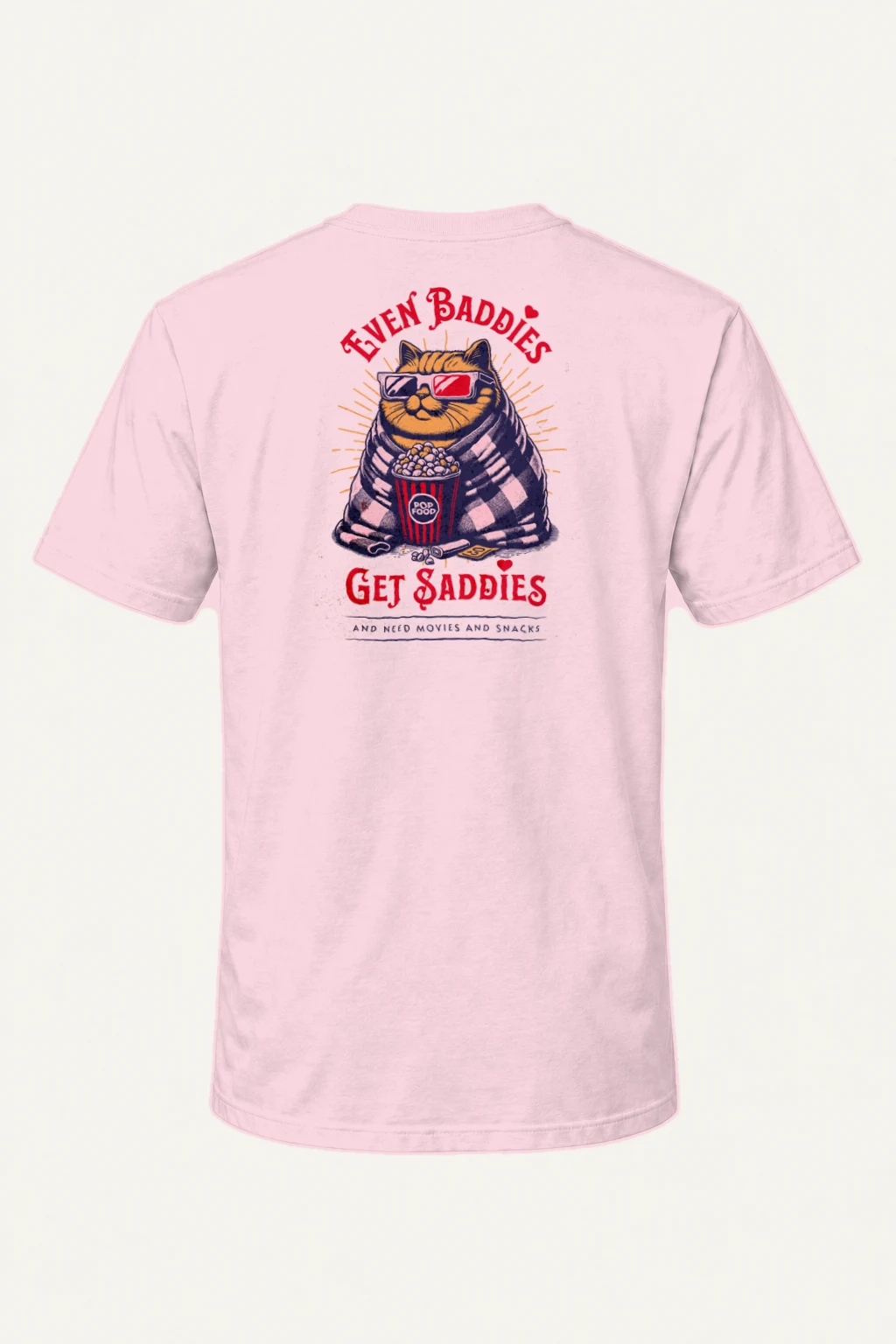 "Even Baddies Get Saddies" Heavyweight Unisex Crewneck T-shirt | Gildan 5000