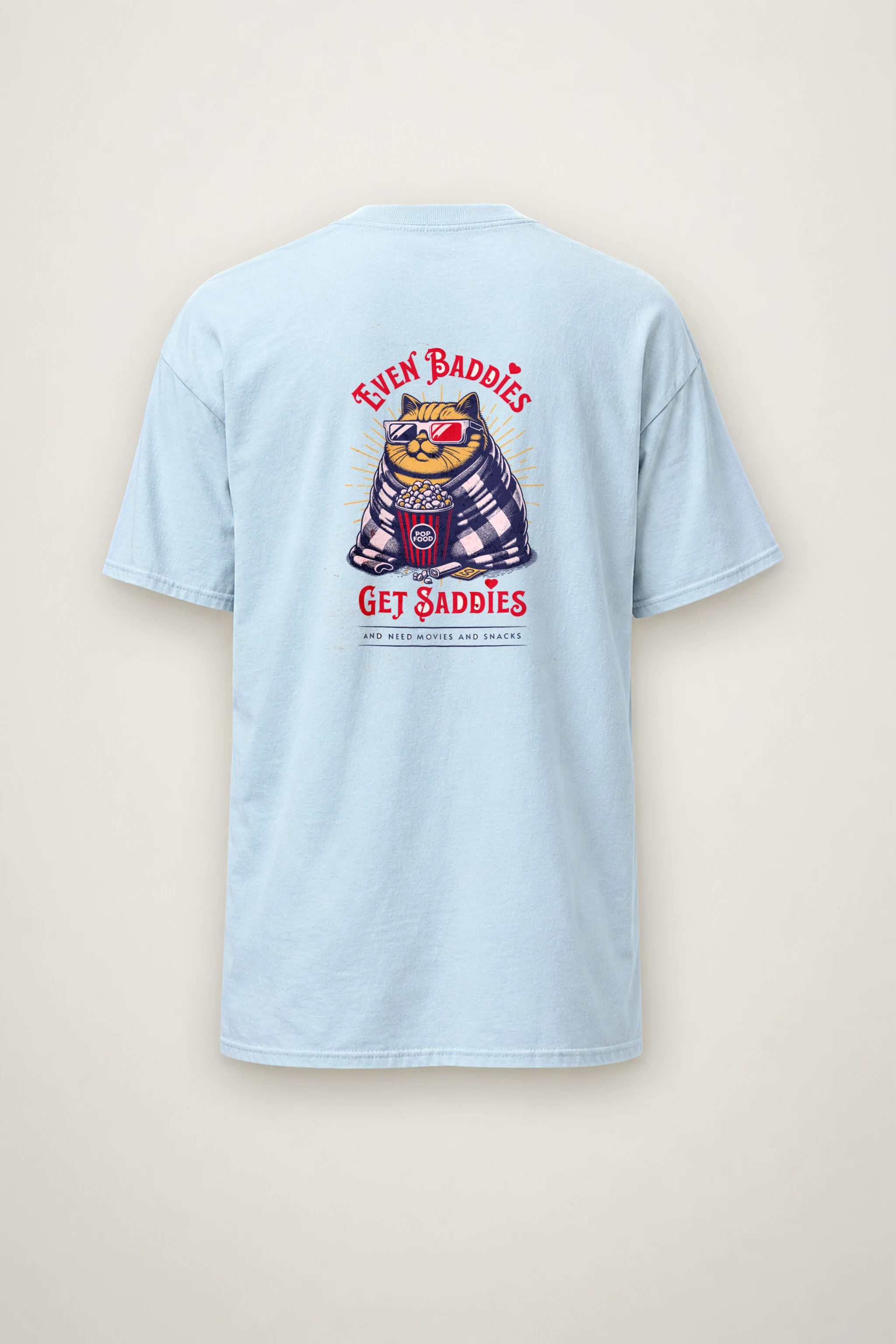 "Even Baddies Get Saddies" Heavyweight Unisex Crewneck T-shirt