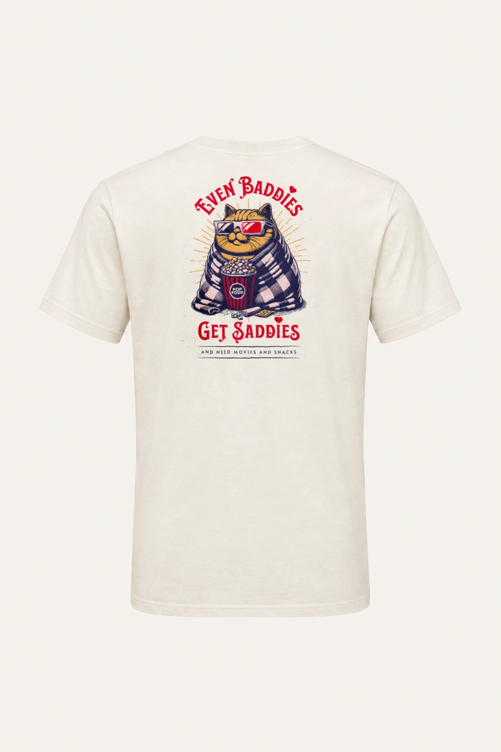 "Even Baddies Get Saddies" Heavyweight Unisex Crewneck T-shirt | Gildan 5000