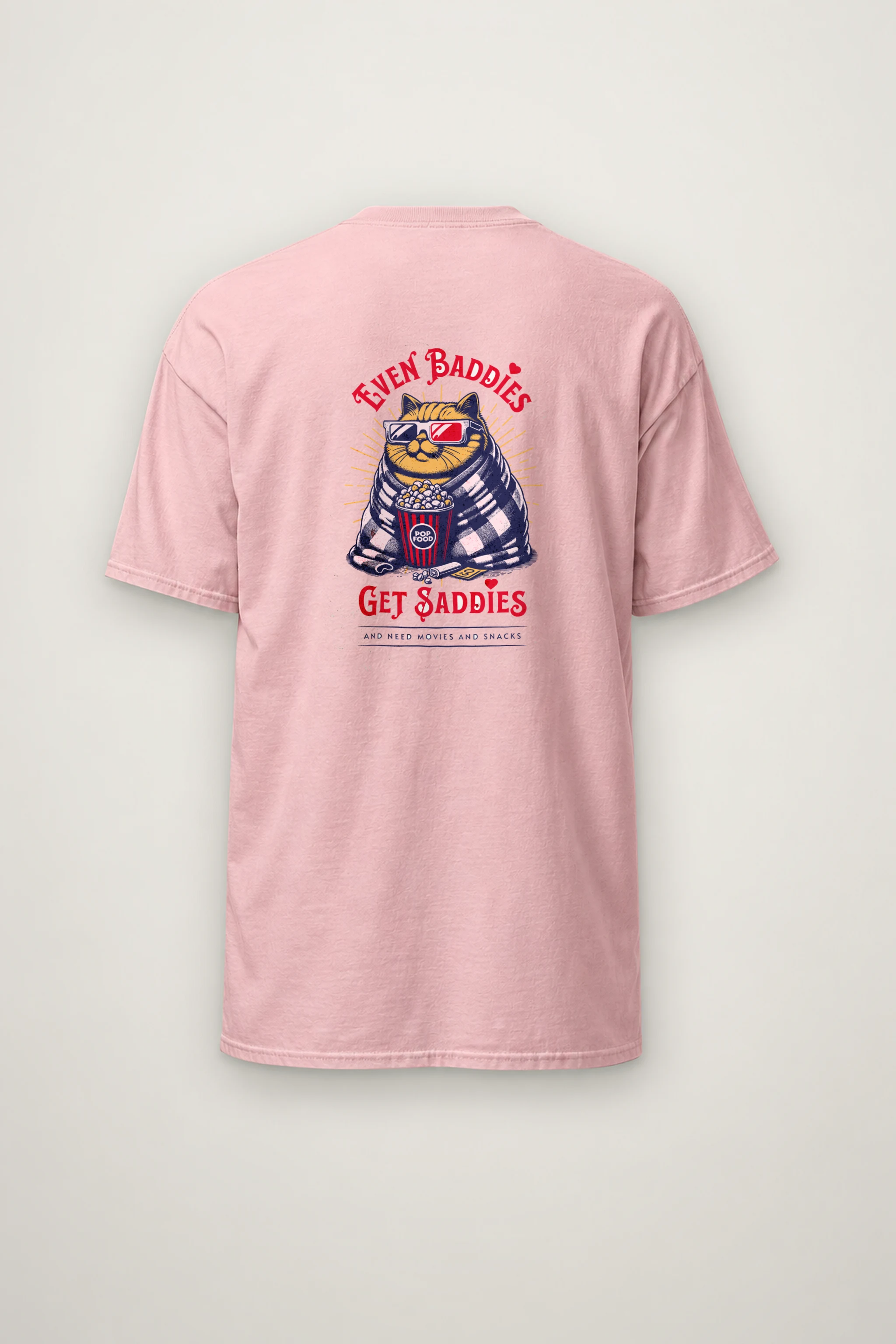 "Even Baddies Get Saddies" Heavyweight Unisex Crewneck T-shirt