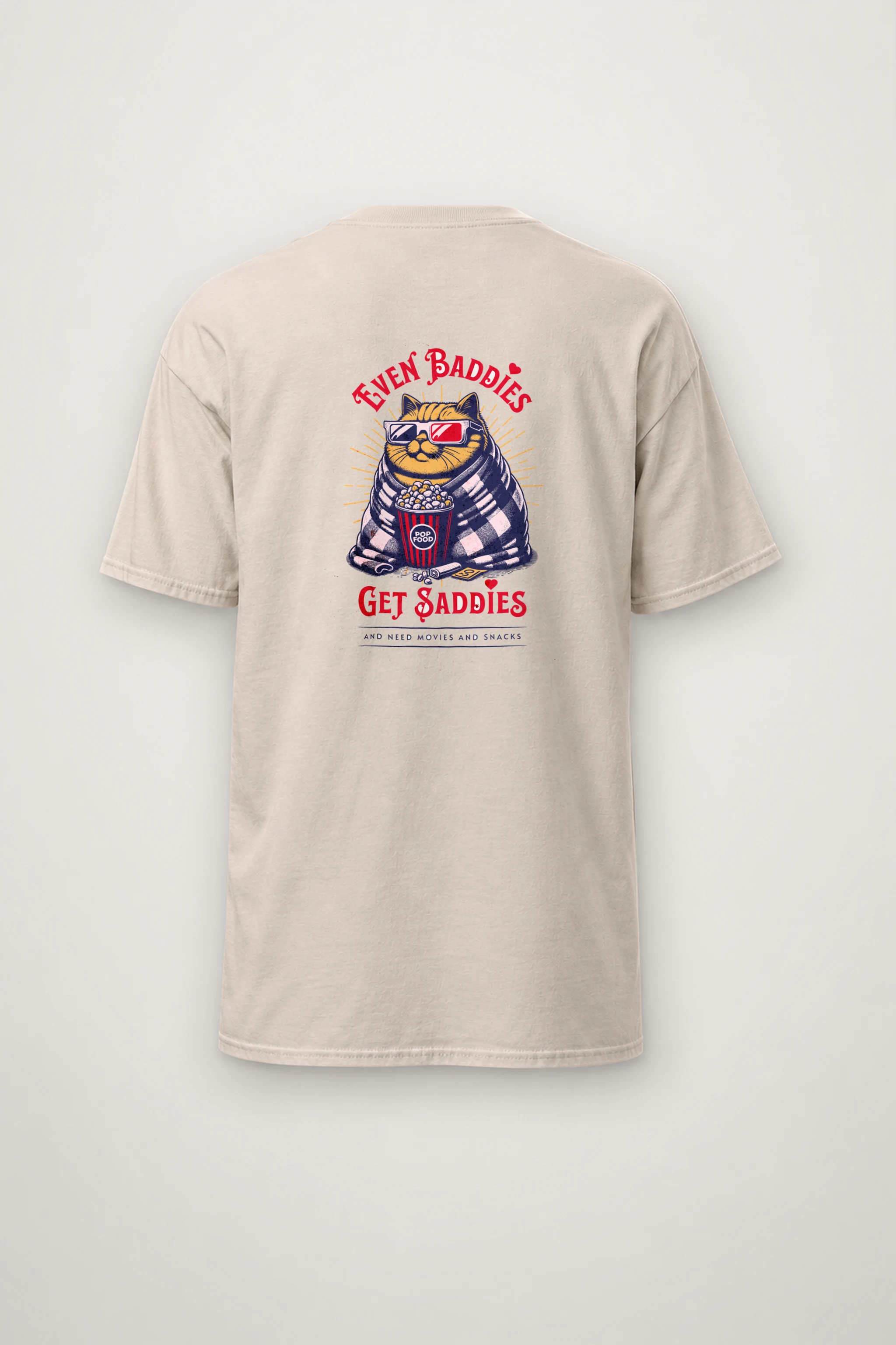"Even Baddies Get Saddies" Heavyweight Unisex Crewneck T-shirt