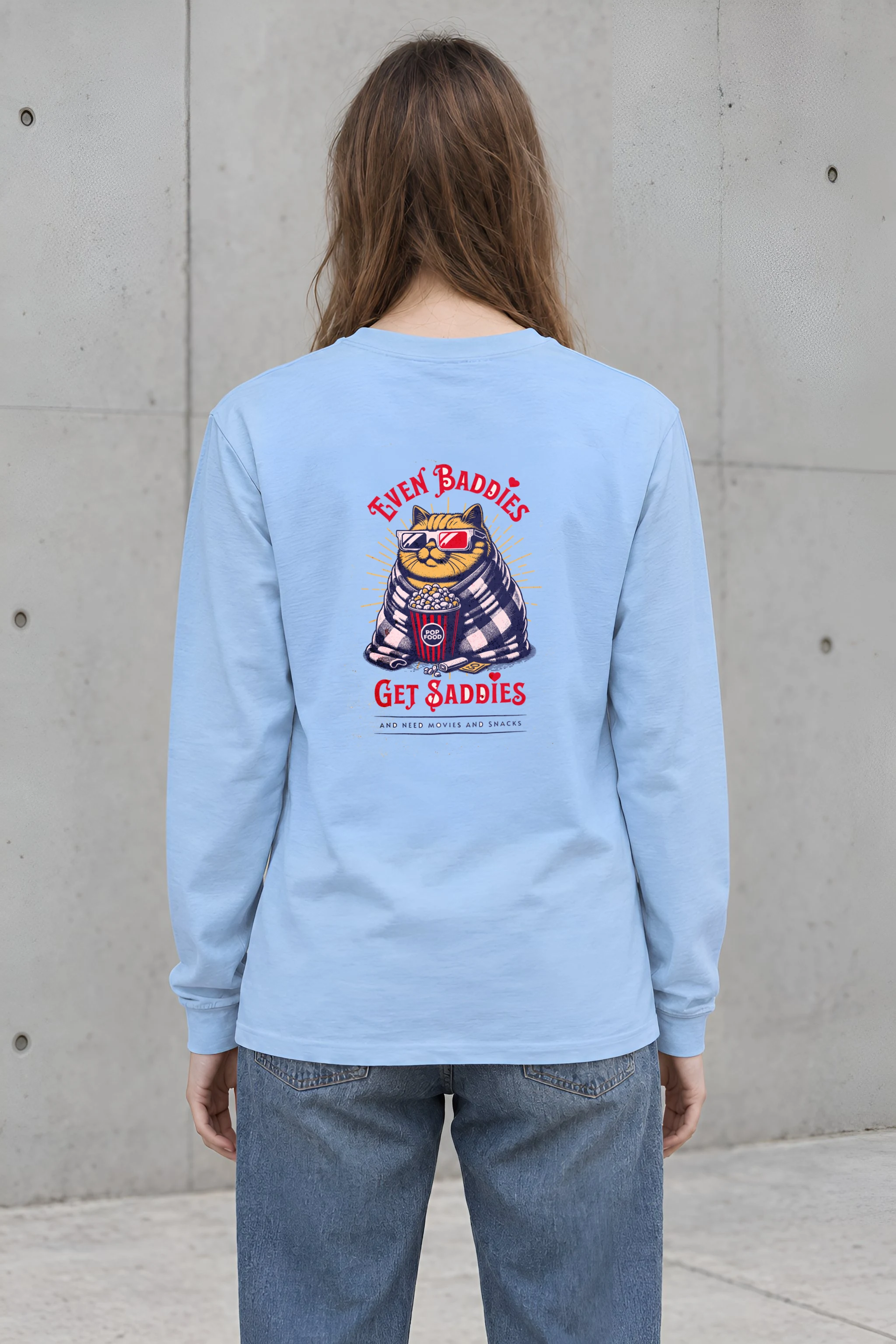 "Even Baddies Get Saddies" Unisex Longsleeve T-shirt