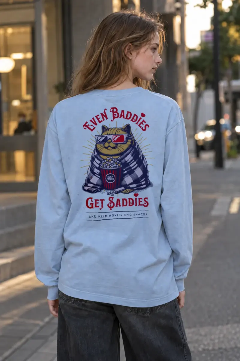 "Even Baddies Get Saddies" Unisex Longsleeve T-shirt | Gildan 2400