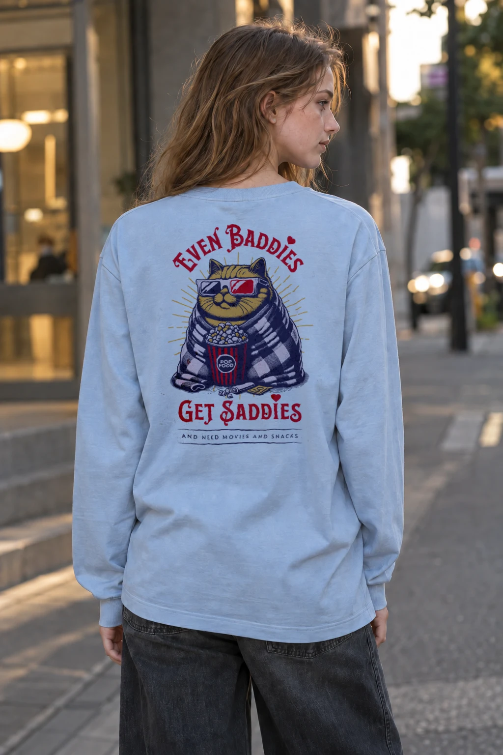 "Even Baddies Get Saddies" Unisex Longsleeve T-shirt | Gildan 2400