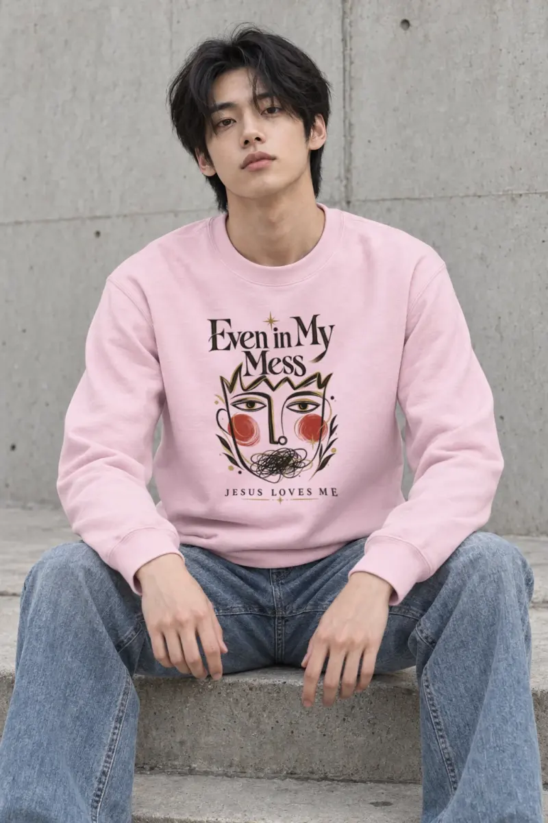 "Even In My Mess" Heavy Blend Unisex Crewneck Sweatshirt