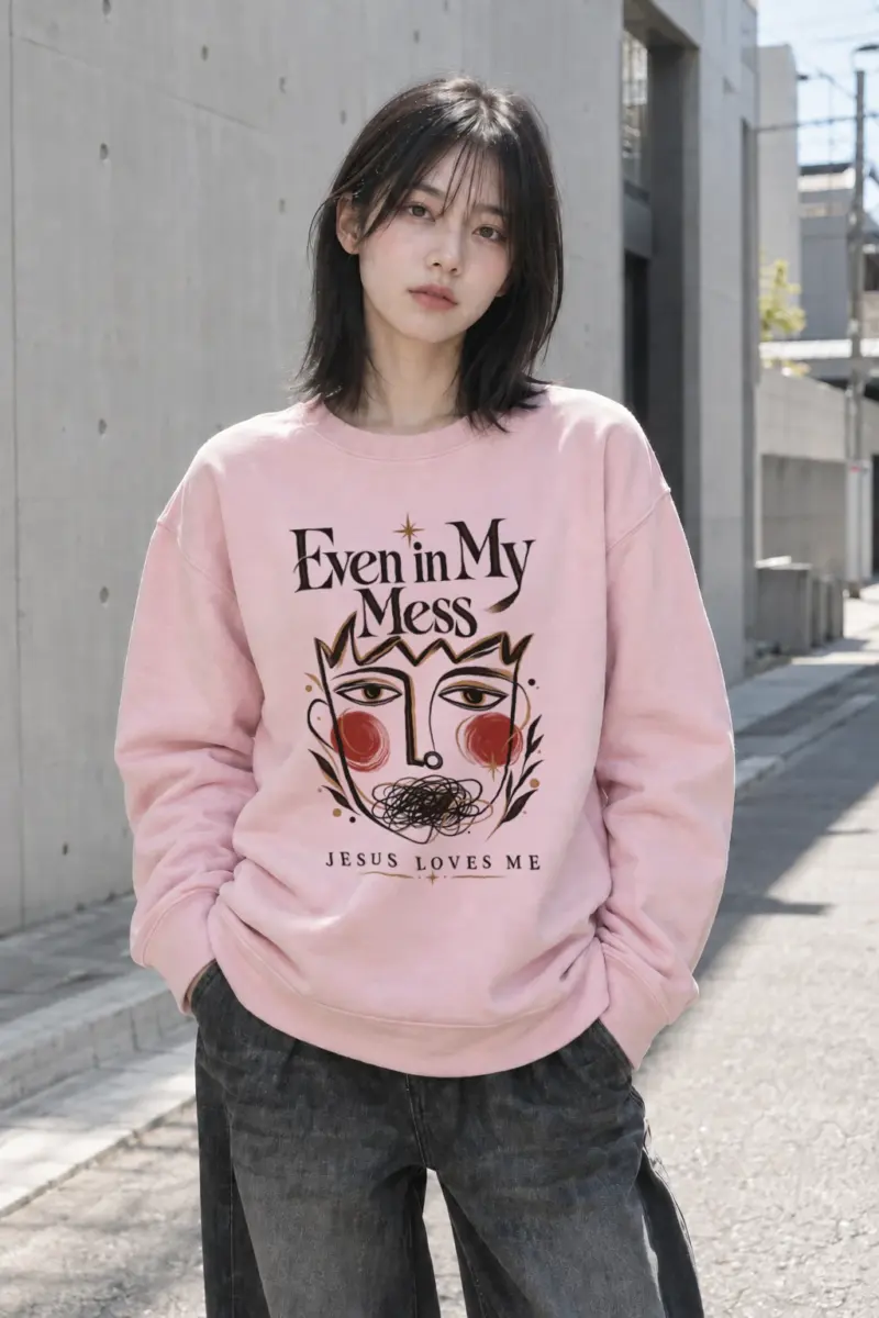 "Even In My Mess" Heavy Blend Unisex Crewneck Sweatshirt | Gildan 18000