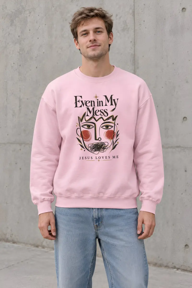 "Even In My Mess" Heavy Blend Unisex Crewneck Sweatshirt