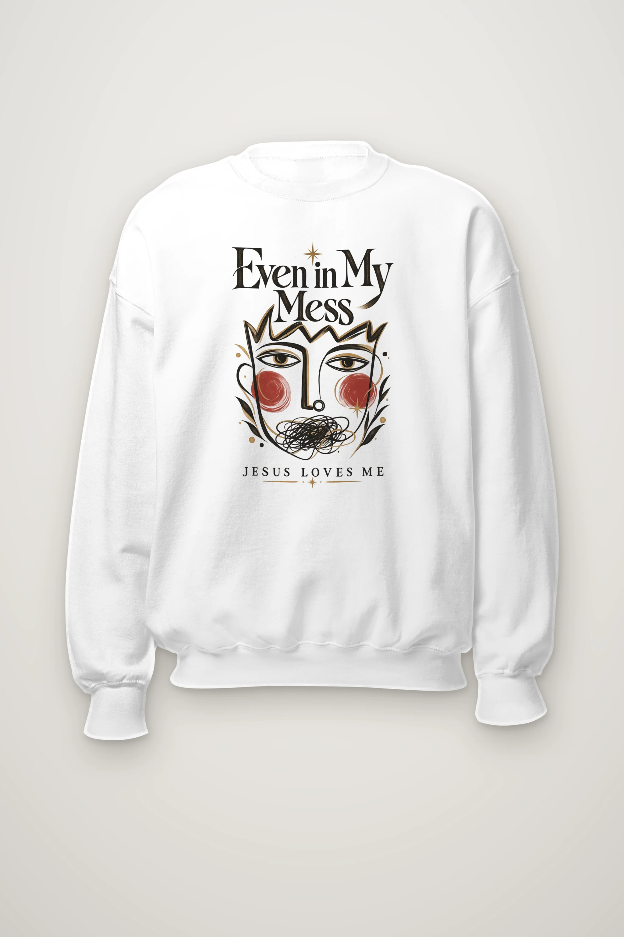 "Even In My Mess" Heavy Blend Unisex Crewneck Sweatshirt