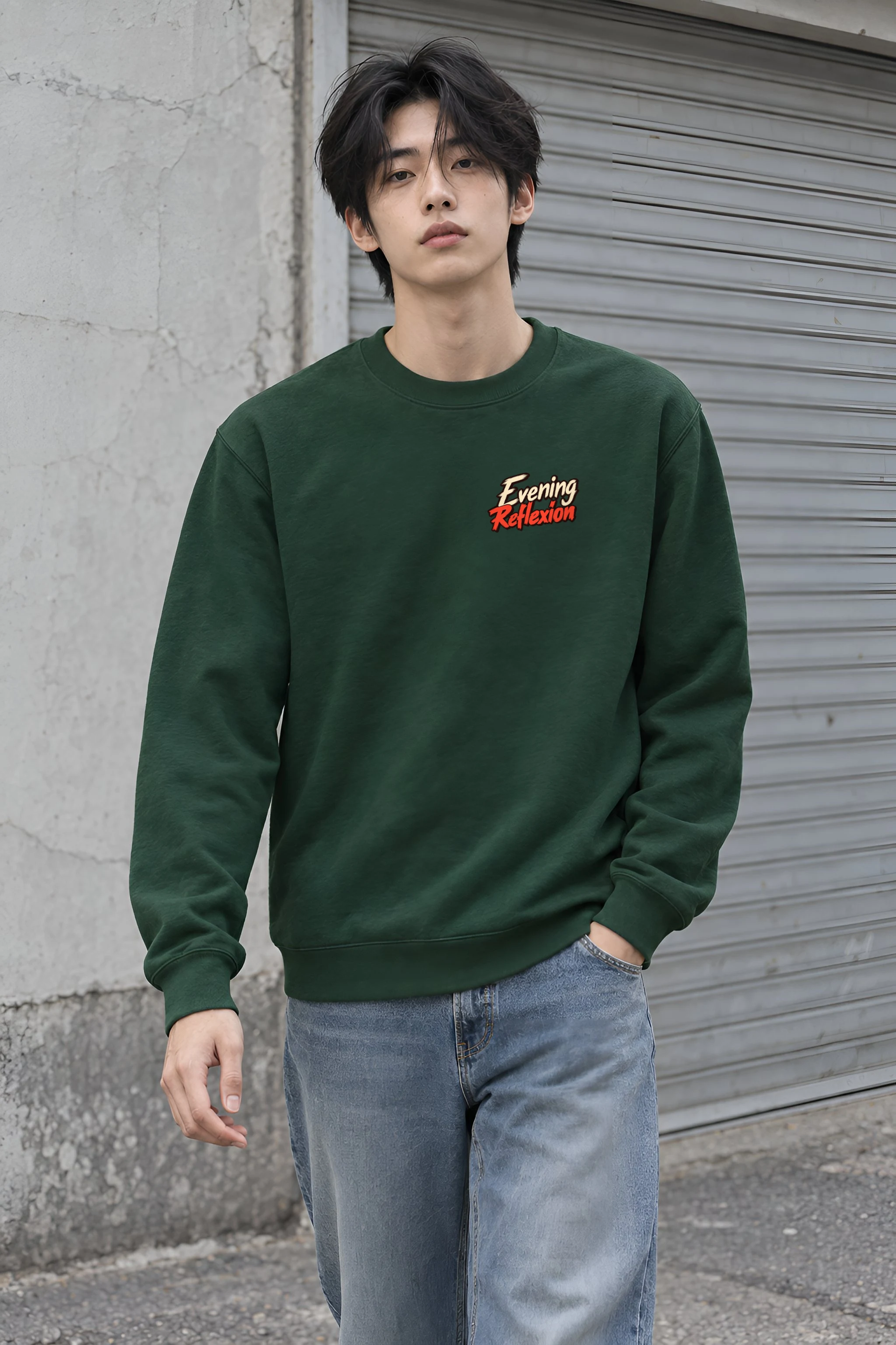 "Evening Reflexión" Heavy Blend Unisex Crewneck Sweatshirt