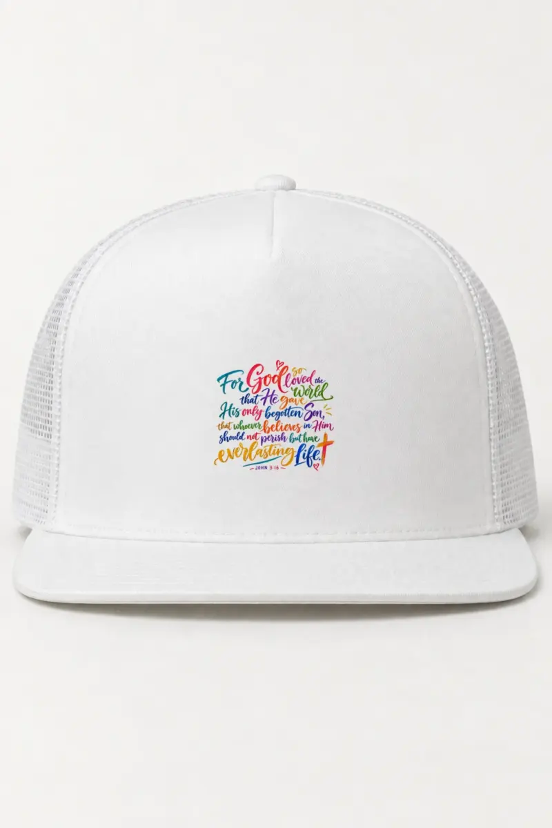 “Everlasting Life” 5 Panel Trucker Cap | Yupoong 6006