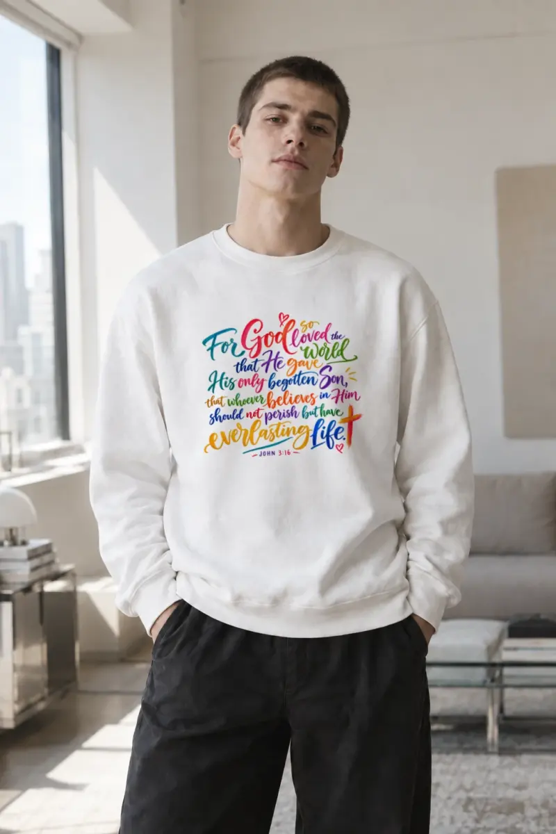 “Everlasting Life” Heavy Blend Unisex Crewneck Sweatshirt | Gildan 18000
