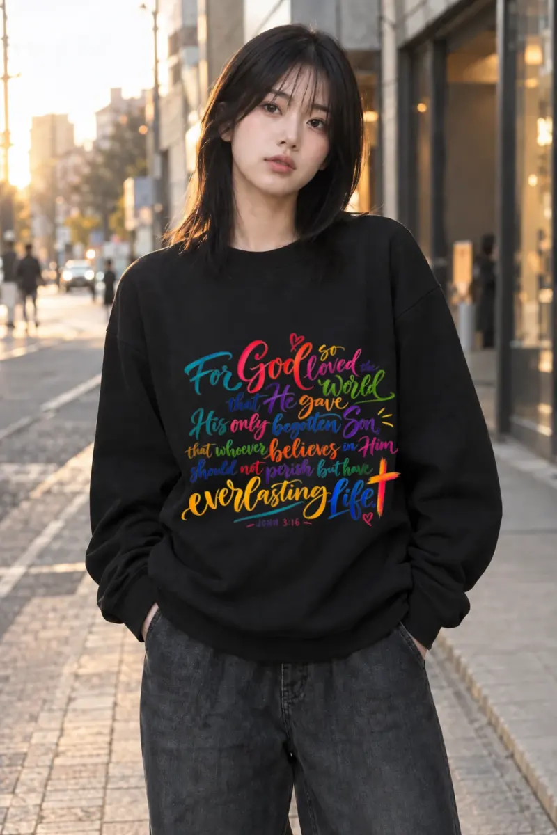 “Everlasting Life” Heavy Blend Unisex Crewneck Sweatshirt | Gildan 18000
