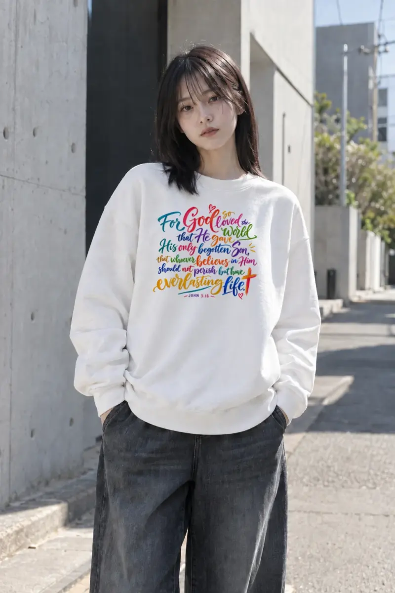 “Everlasting Life” Heavy Blend Unisex Crewneck Sweatshirt | Gildan 18000