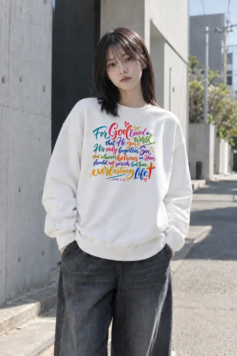 “Everlasting Life” Heavy Blend Unisex Crewneck Sweatshirt | Gildan 18000