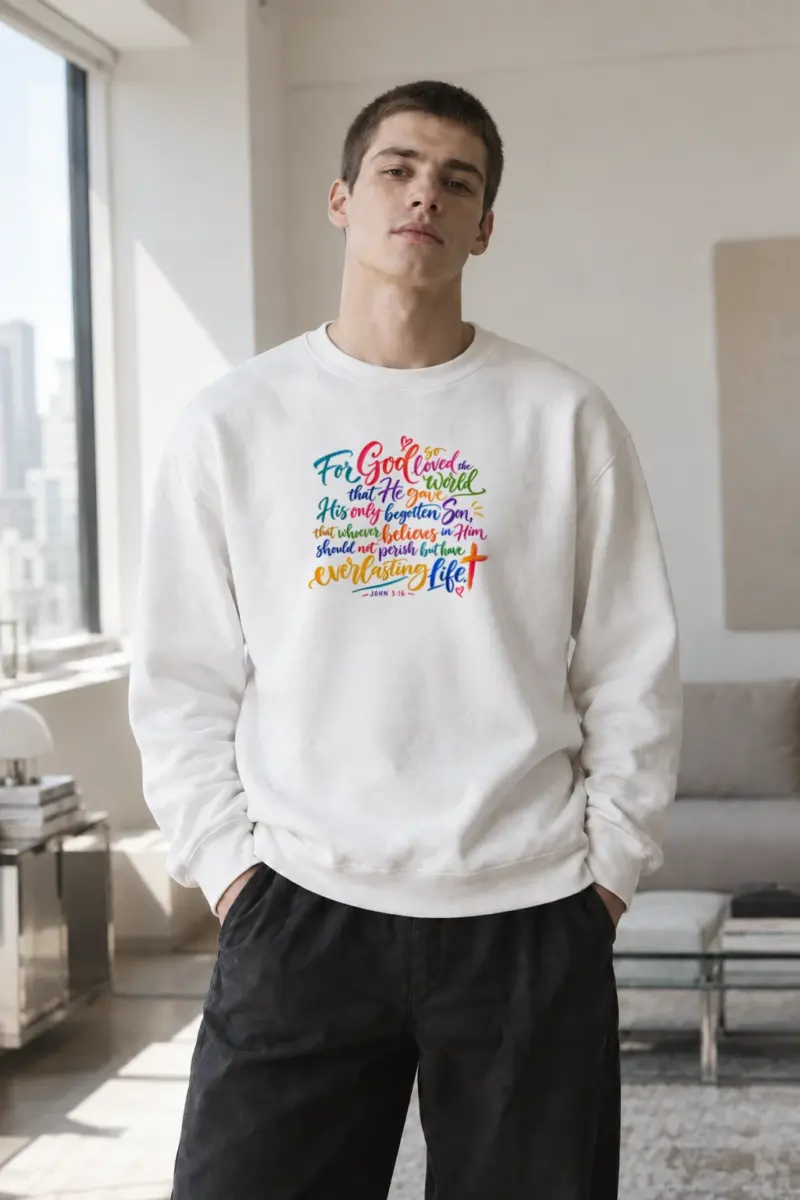 “Everlasting Life” Heavy Blend Unisex Crewneck Sweatshirt | Gildan 18000
