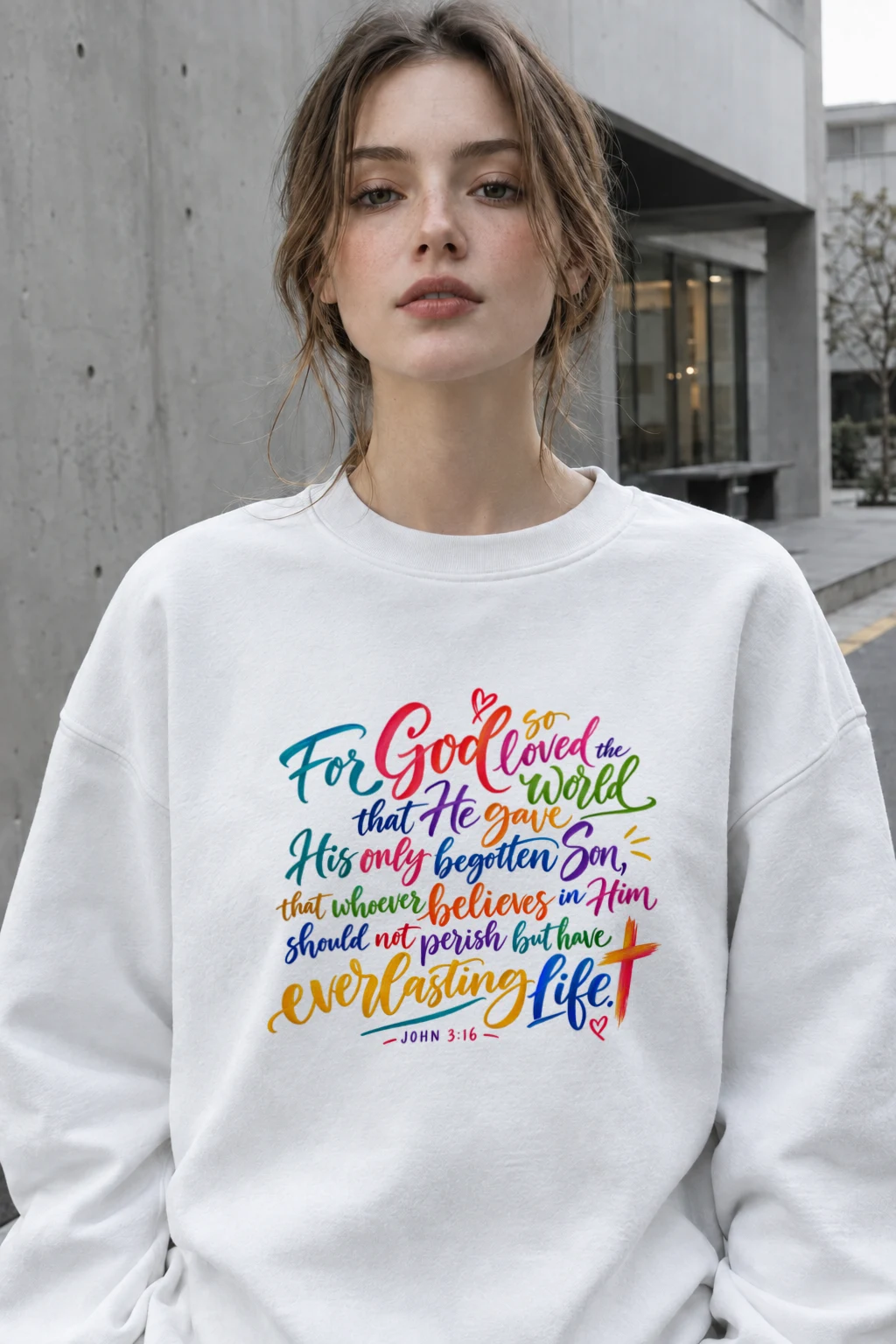 "Everlasting Life" Heavy Blend Unisex Crewneck Sweatshirt | Gildan 18000