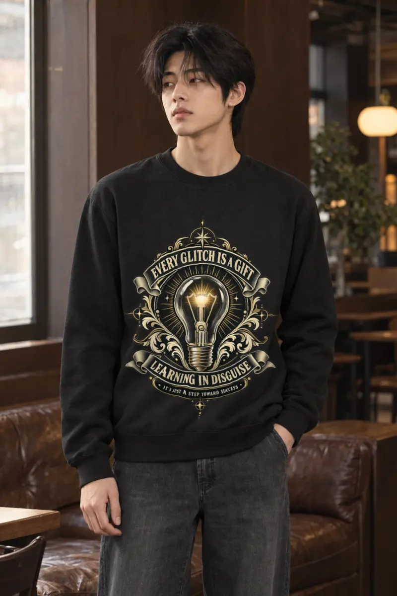 "Every Glitch Is A Gift" Heavy Blend Unisex Crewneck Sweatshirt