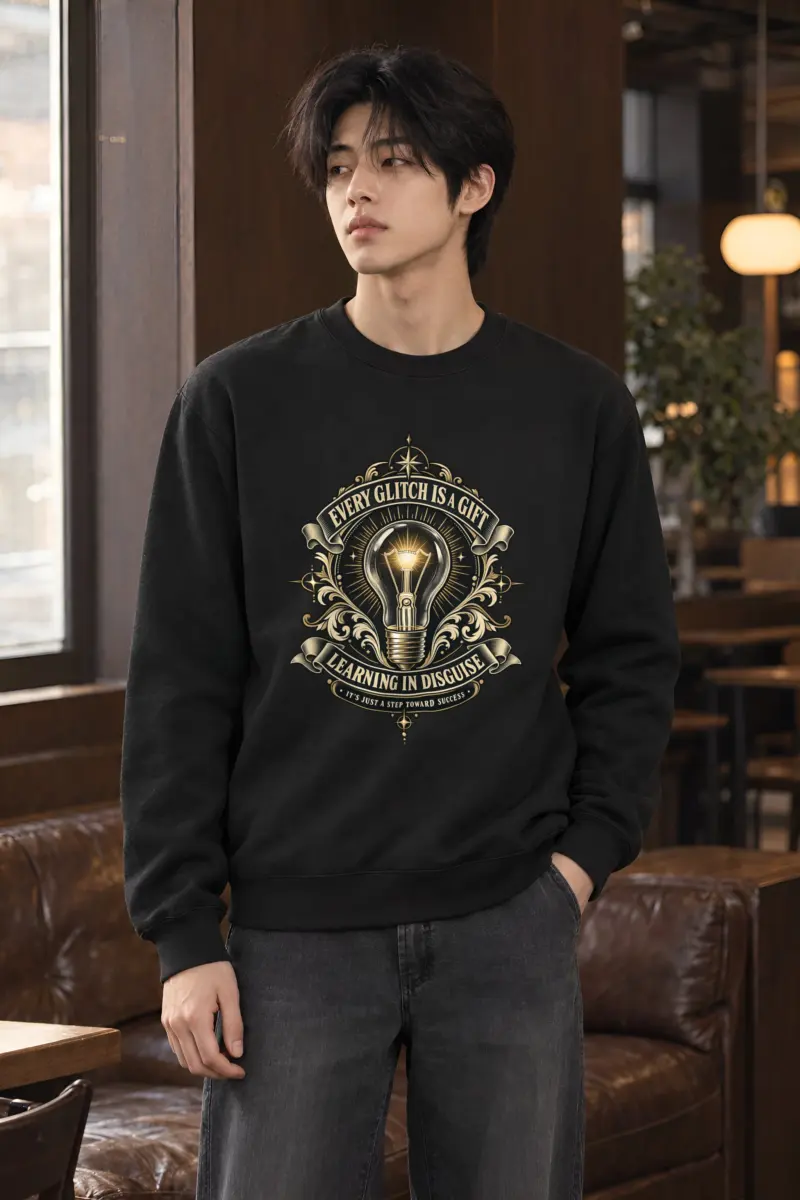 "Every Glitch Is A Gift" Heavy Blend Unisex Crewneck Sweatshirt