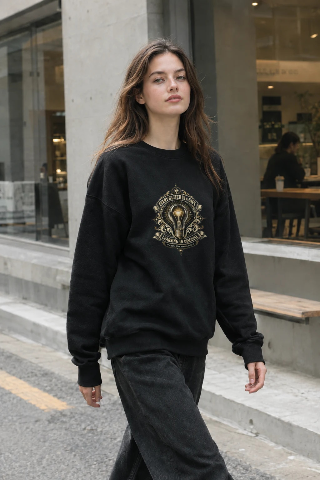 "Every Glitch Is A Gift" Heavy Blend Unisex Crewneck Sweatshirt | Gildan 18000