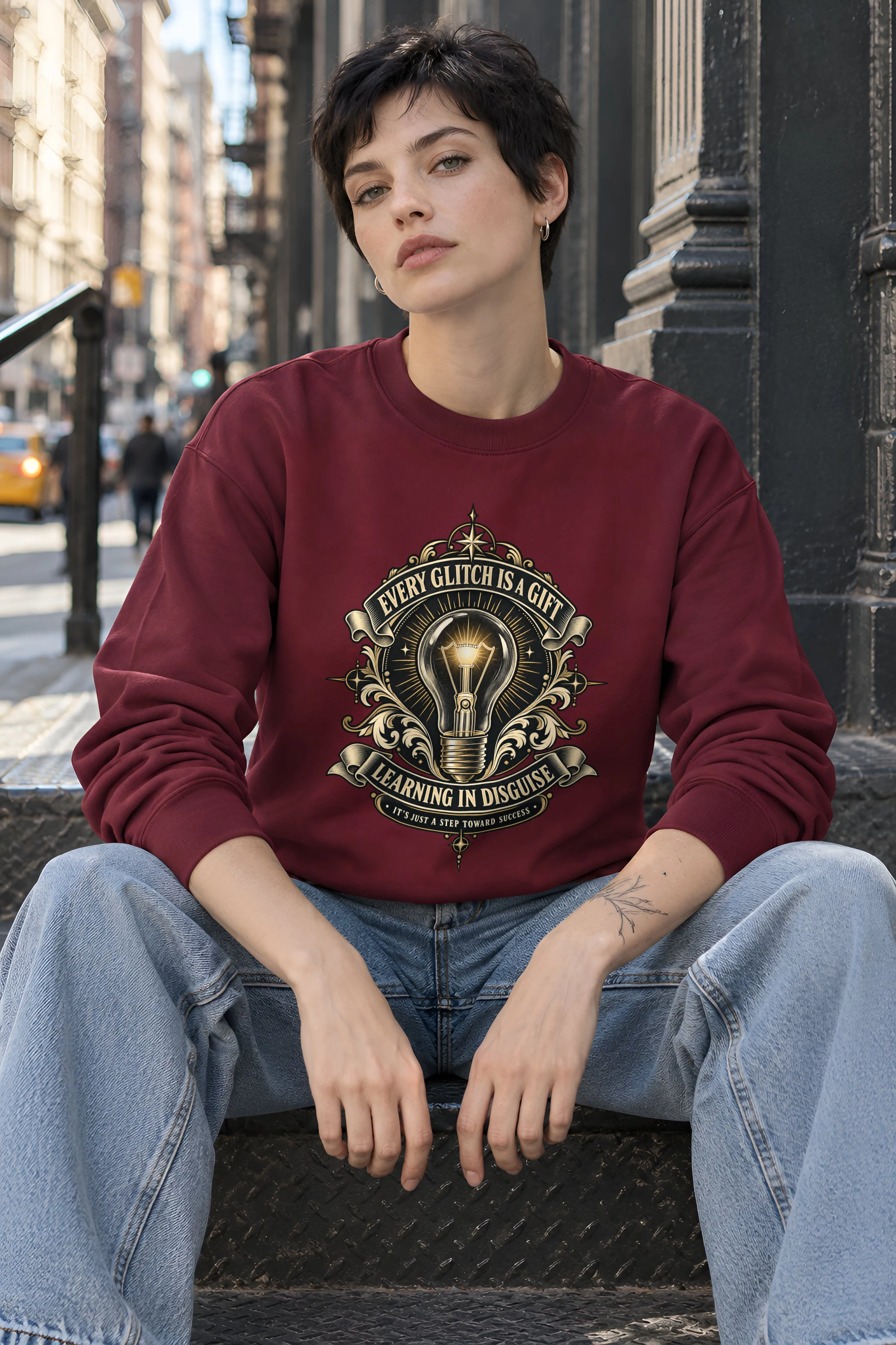 "Every Glitch Is A Gift" 1 Crewneck Sweatshirt
