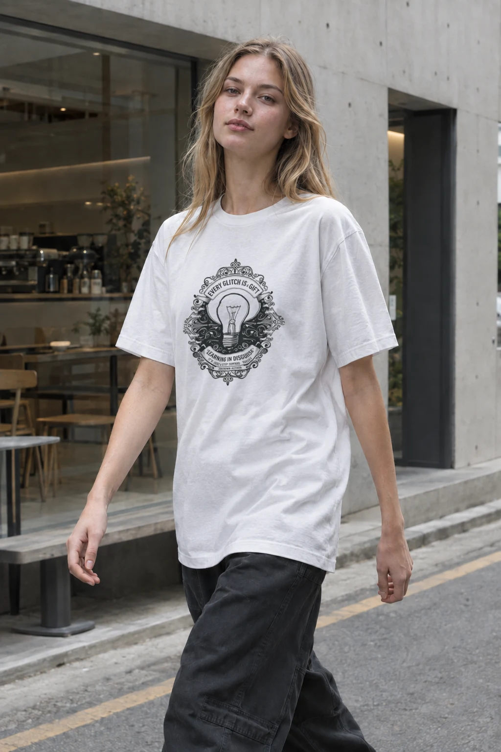 "Every Glitch Is A Gift" Heavyweight Unisex Crewneck T-shirt | Gildan 5000
