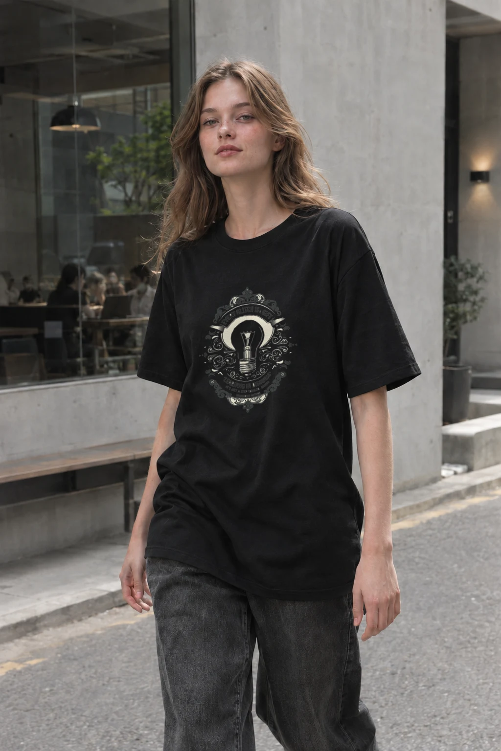 "Every Glitch Is A Gift" Heavyweight Unisex Crewneck T-shirt | Gildan 5000