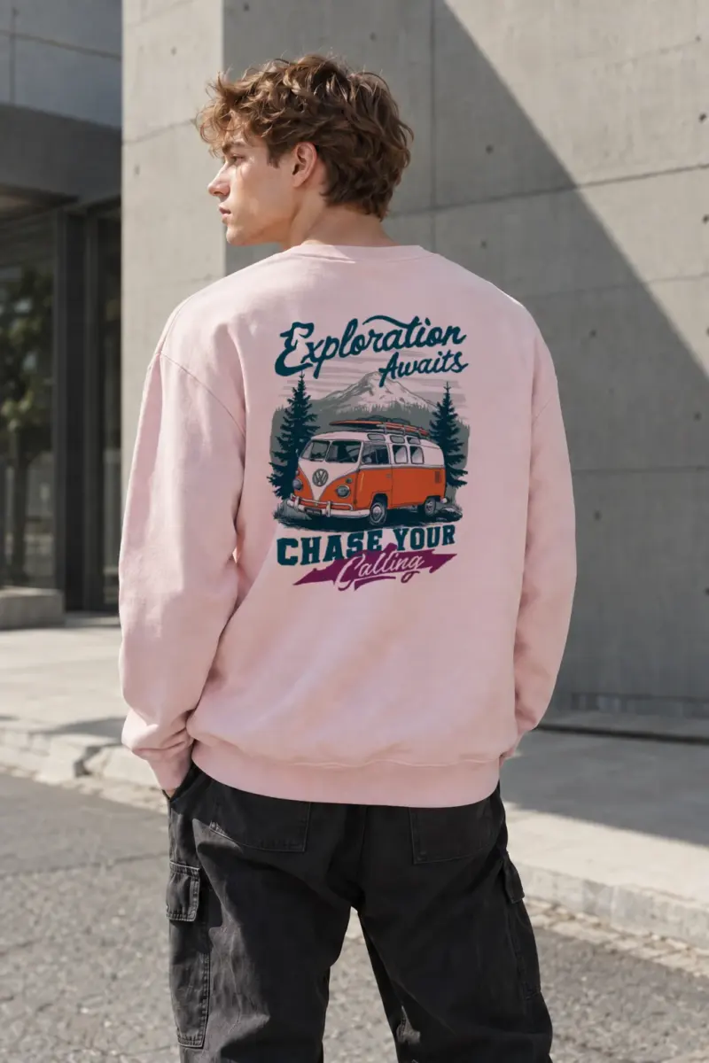 "Exploration Awaits" Heavy Blend Unisex Crewneck Sweatshirt | Gildan 18000