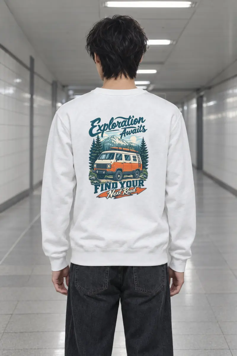 "Exploration Awaits" Heavy Blend Unisex Crewneck Sweatshirt