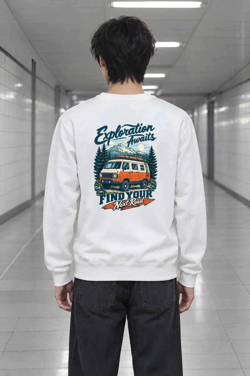 "Exploration Awaits" Heavy Blend Unisex Crewneck Sweatshirt