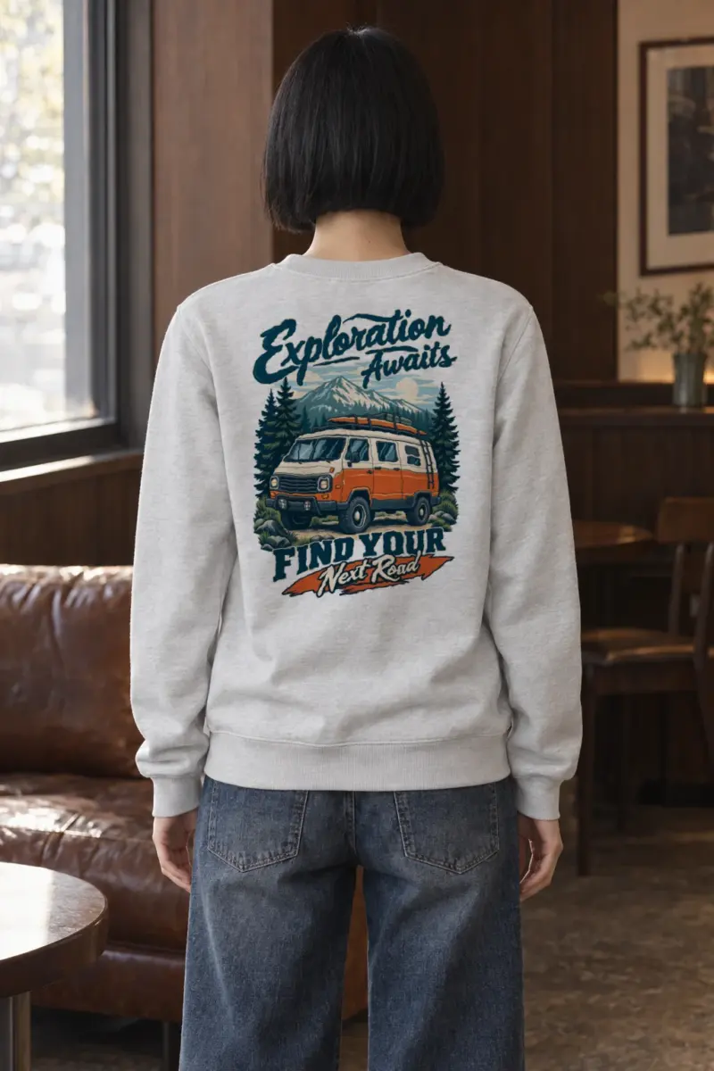 "Exploration Awaits" Heavy Blend Unisex Crewneck Sweatshirt