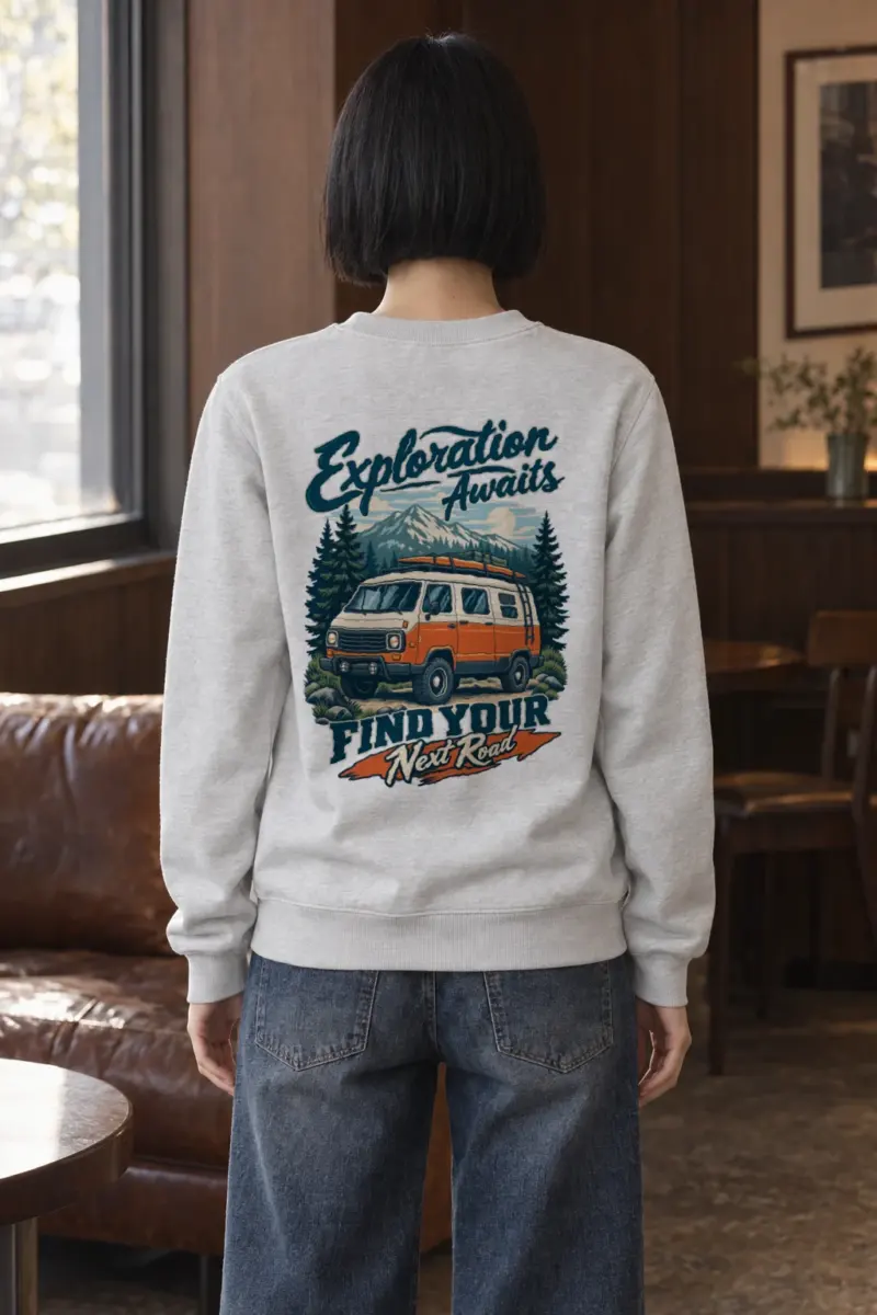 "Exploration Awaits" Heavy Blend Unisex Crewneck Sweatshirt