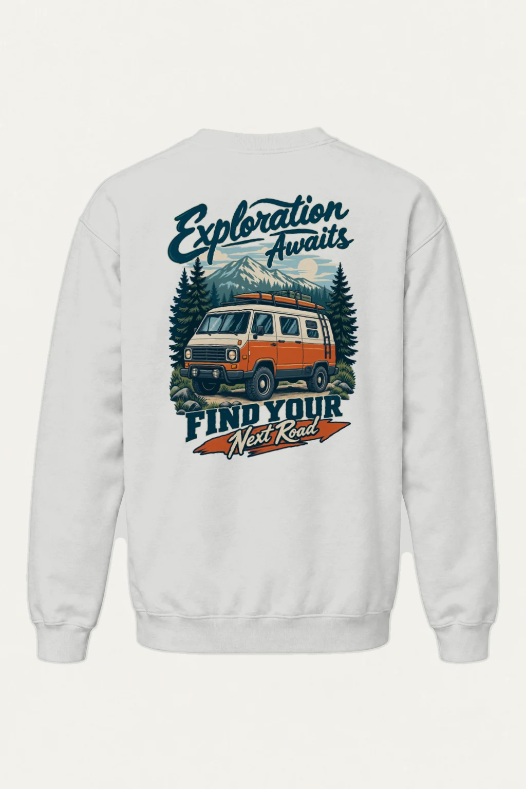"Exploration Awaits" Heavy Blend Unisex Crewneck Sweatshirt | Gildan 18000