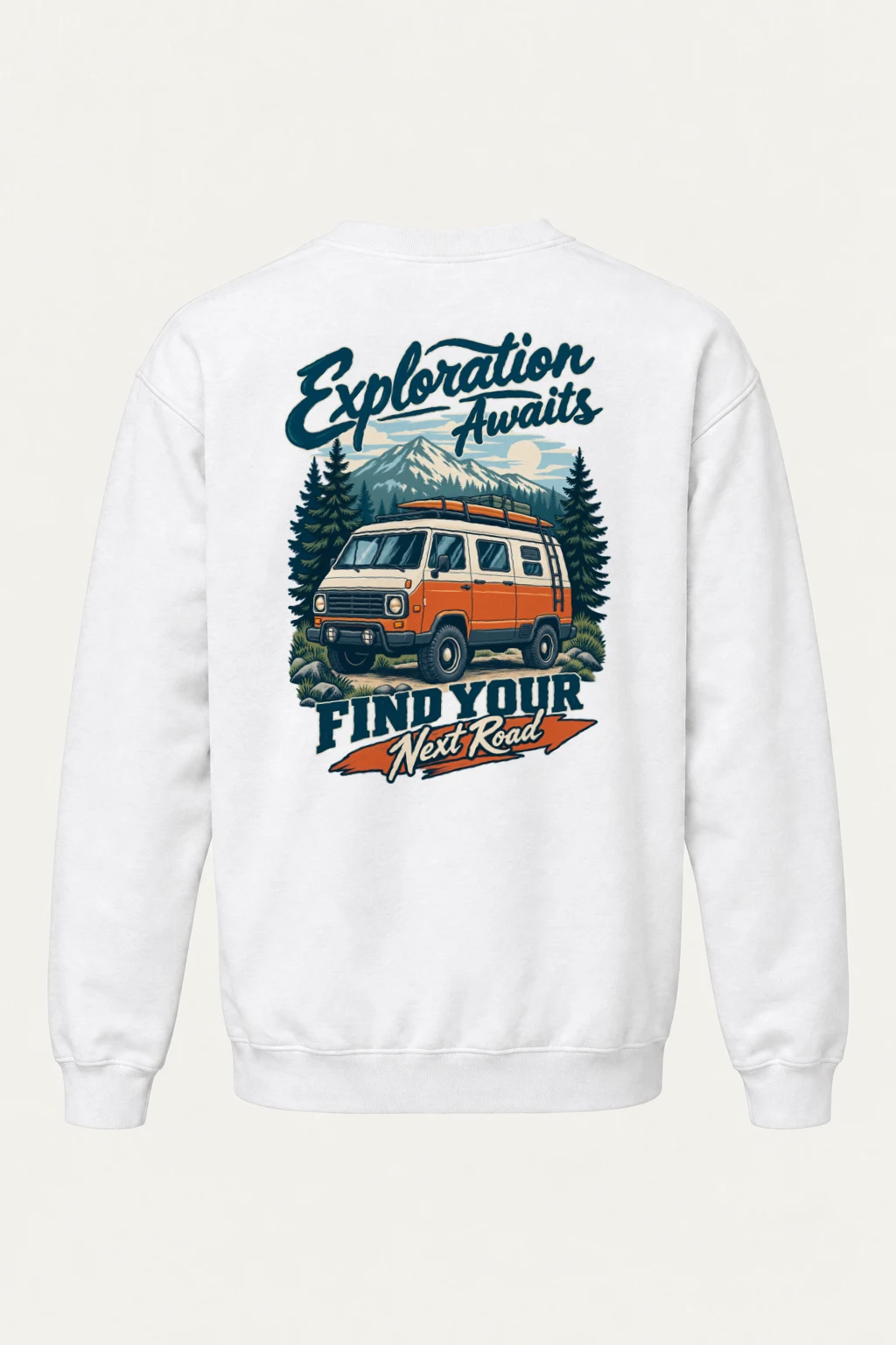 "Exploration Awaits" Heavy Blend Unisex Crewneck Sweatshirt | Gildan 18000