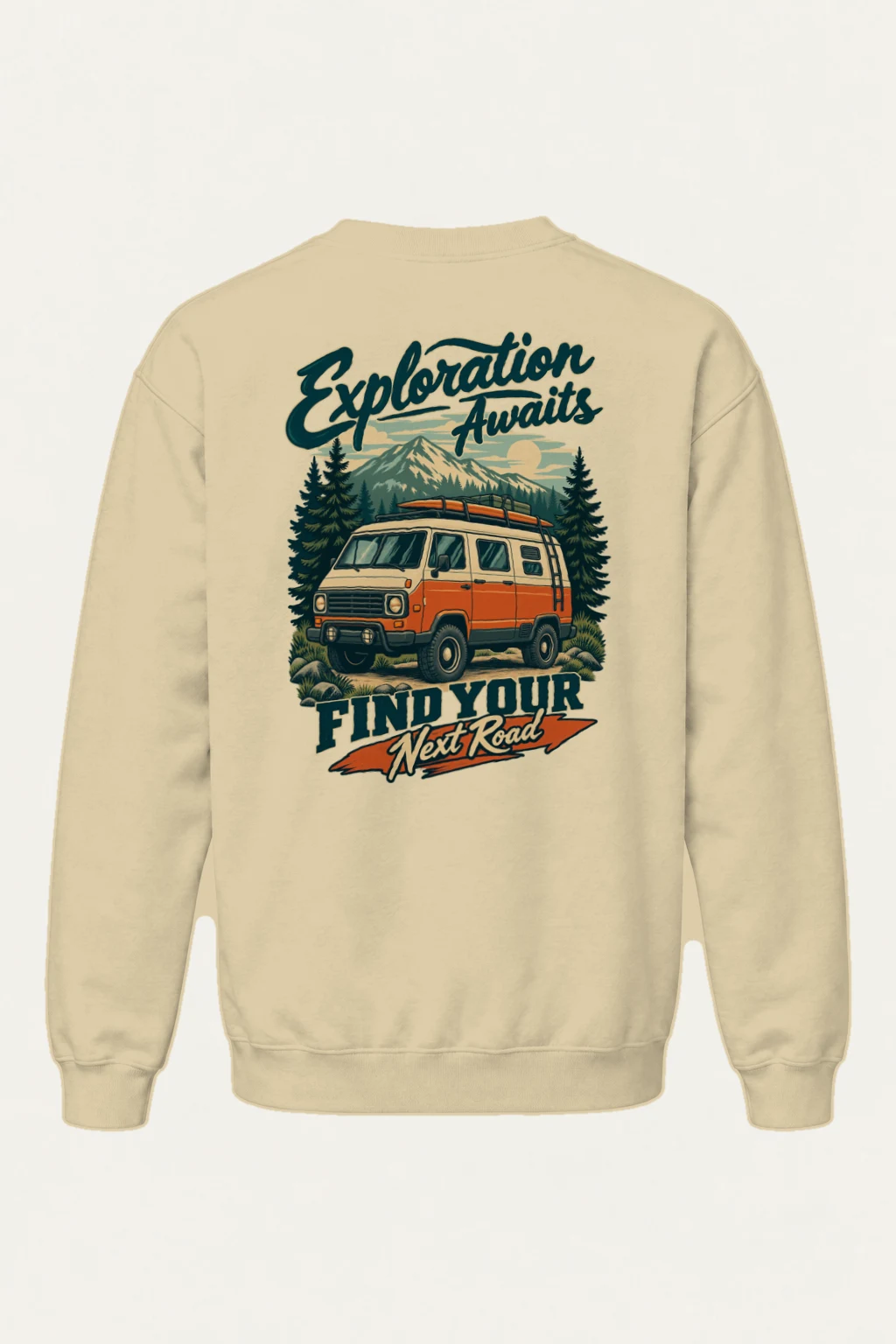 "Exploration Awaits" Heavy Blend Unisex Crewneck Sweatshirt | Gildan 18000