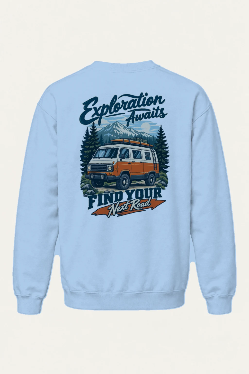 "Exploration Awaits" Heavy Blend Unisex Crewneck Sweatshirt | Gildan 18000