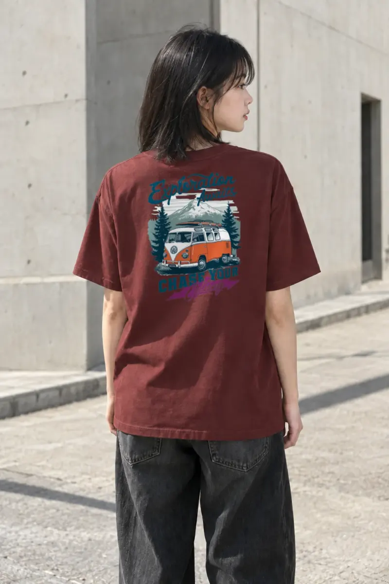 "Exploration Awaits" Heavyweight Unisex Crewneck T-shirt | Gildan 5000