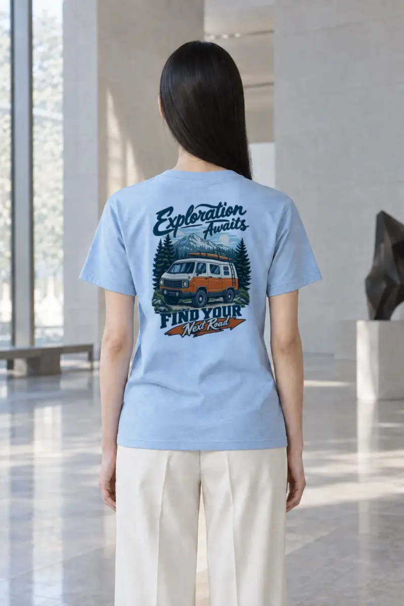 "Exploration Awaits" Heavyweight Unisex Crewneck T-shirt | Gildan 5000