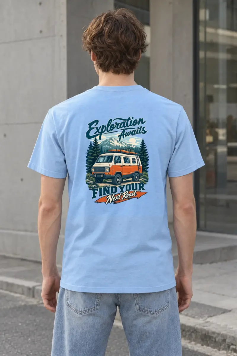 "Exploration Awaits" Heavyweight Unisex Crewneck T-shirt
