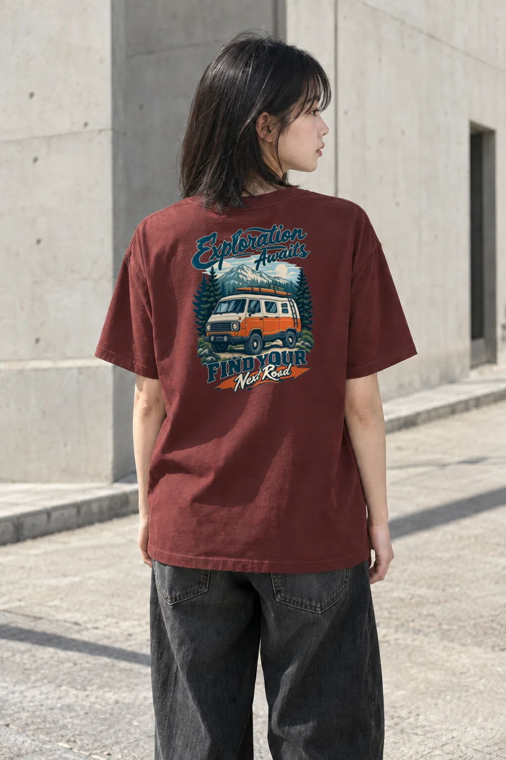 "Exploration Awaits" Heavyweight Unisex Crewneck T-shirt | Gildan 5000