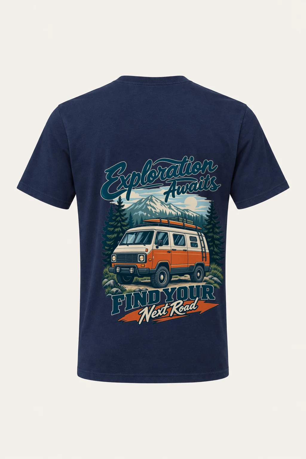 "Exploration Awaits" Heavyweight Unisex Crewneck T-shirt | Gildan 5000