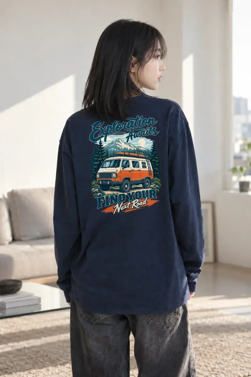 "Exploration Awaits" Unisex Longsleeve T-shirt | Gildan 2400