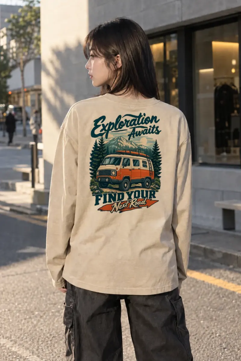 "Exploration Awaits" Unisex Longsleeve T-shirt | Gildan 2400
