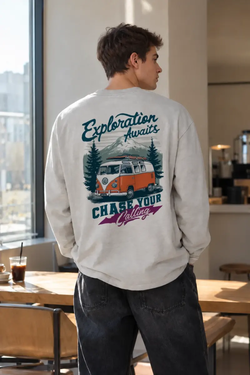 "Exploration Awaits" Unisex Longsleeve T-shirt | Gildan 2400