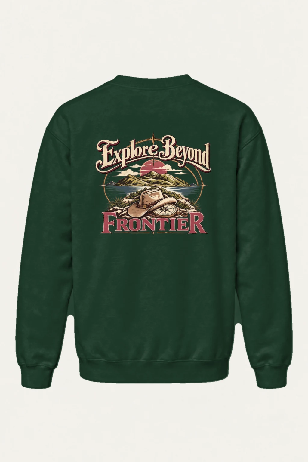 "Explore Beyond Frontier" Heavy Blend Unisex Crewneck Sweatshirt | Gildan 18000